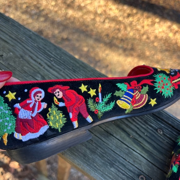 Frankie & Baby Christmas Vintage Loafer Shoes Sz 7 - Picture 8 of 9